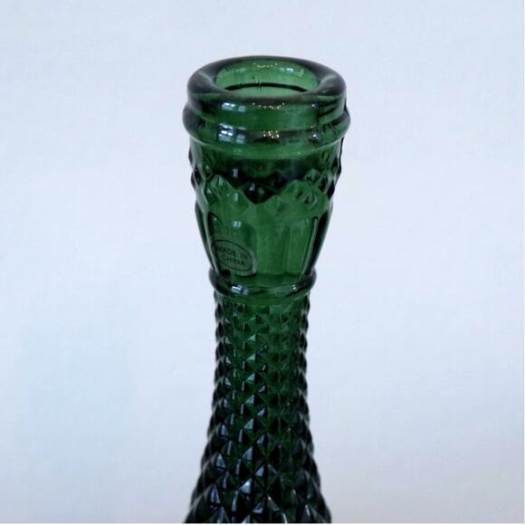 Cupcakes & Cashmere Glass Taper Candle Holder 9in Emerald Green Holiday NEW - Picture 10 of 12